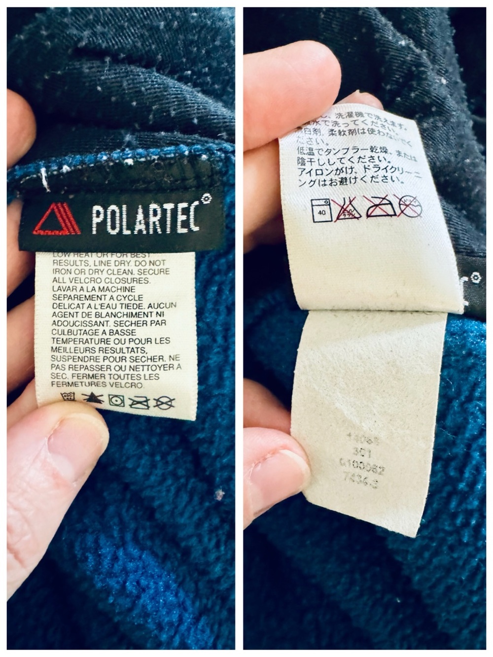 The North Face Classic Denali Fleece Jacket, Full Zip sz. M (Blue / Black) - Picture 11 of 17